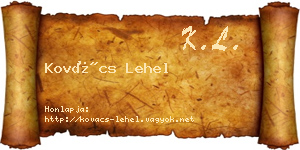 Kovács Lehel névjegykártya
